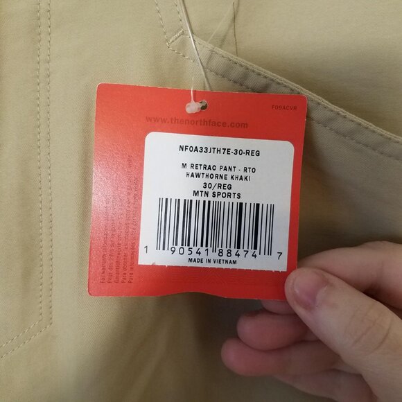 The North Face Retrac Pant RTO Men's 30 Hawthorne Khaki Regular NF0A33JTH7E - Picture 5 of 9